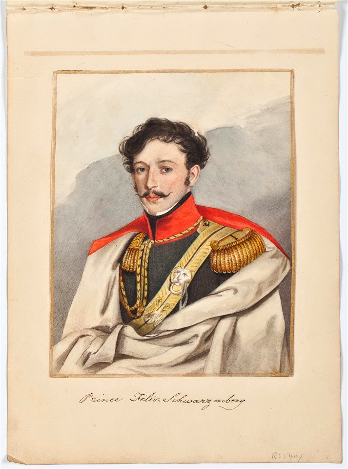 Prince Felix Schwarzenberg by Brian Searby after Sokolov (Middleton Album)