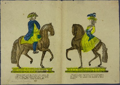 Prins Willem de Vyfde, F.S. Wilhelmina P.V.O. &c-Catchpenny print-SMC K 0103