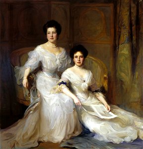 Princess Elie de Bourbon, née Archduchess Maria-Anna of Austria-Teschen and her sister Archduchess Henriette of Austria-Teschen