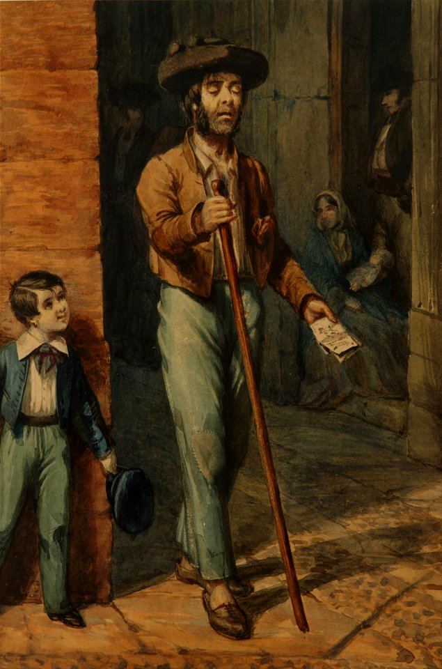 Prilidiano Pueyrredon - Ciego popular en Cádiz - Google Art Project