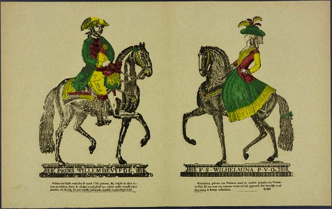Prins Willem de Vyfde, F.S. Wilhelmina P.V.O. &c-Catchpenny print-Borms 0657