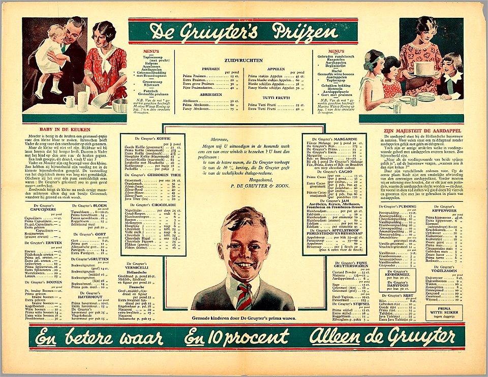 Prijslijst De Gruyter