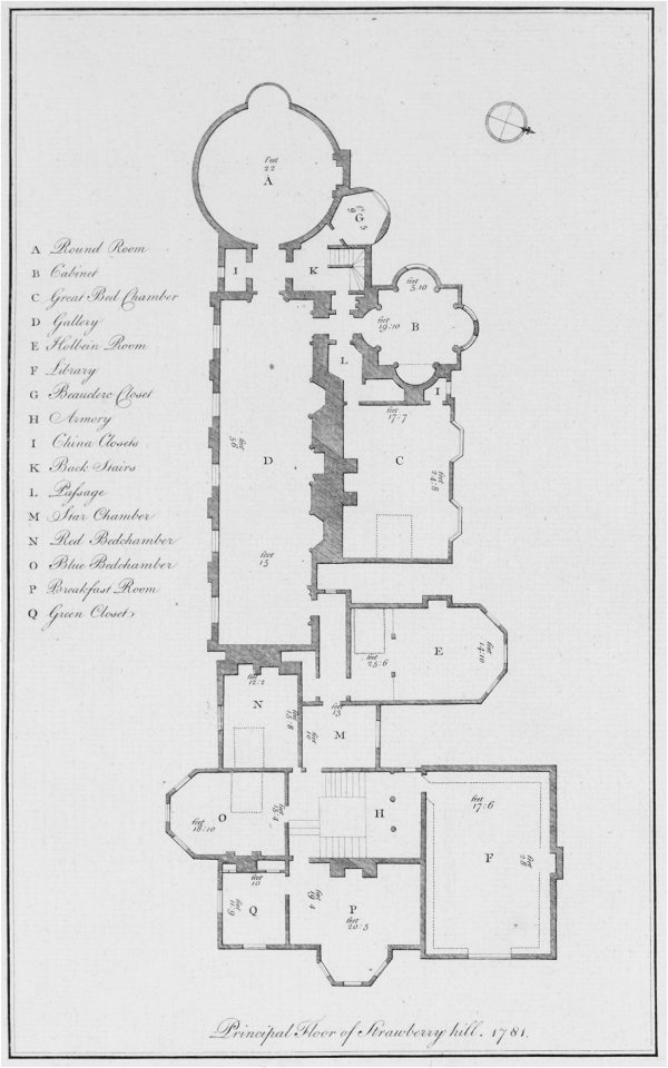 Principal Floor of Strawberry Hill 1781
