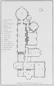 Principal Floor of Strawberry Hill 1781. Free illustration for personal and commercial use.