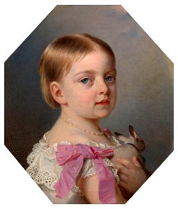 Princess Alberta of Leiningen (1863-1901) when a Child. Free illustration for personal and commercial use.