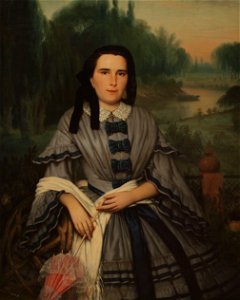 Prilidiano Pueyrredon - Retrato de la Señora Elvira Lavalleja de Calzadilla - Google Art Project