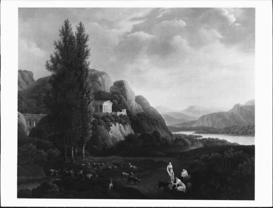 Princess Victoria, Duchess of Kent (1786-1861) - A Classical Landscape with Figures - RCIN 400542 - Royal Collection
