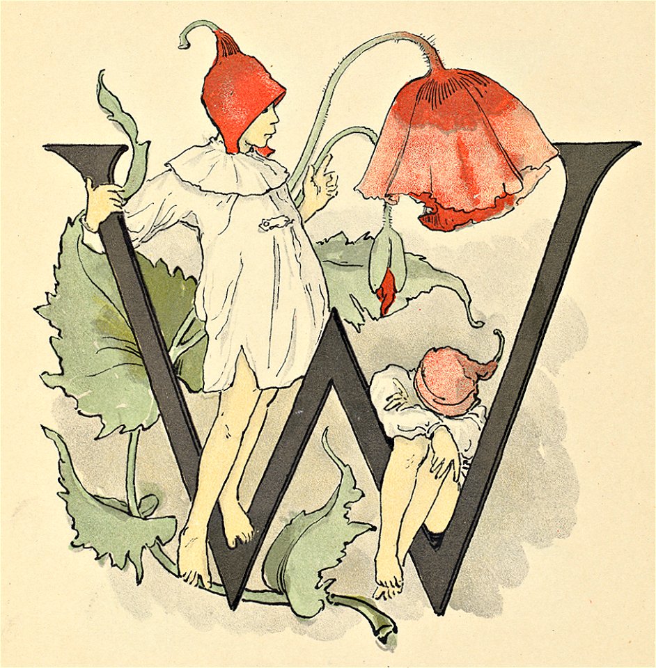 Prinsarnes blomsteralfabet W