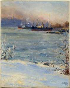 Prins Eugen - Steamboats at Beckholmen, Stockholm - NM 4238 - Nationalmuseum