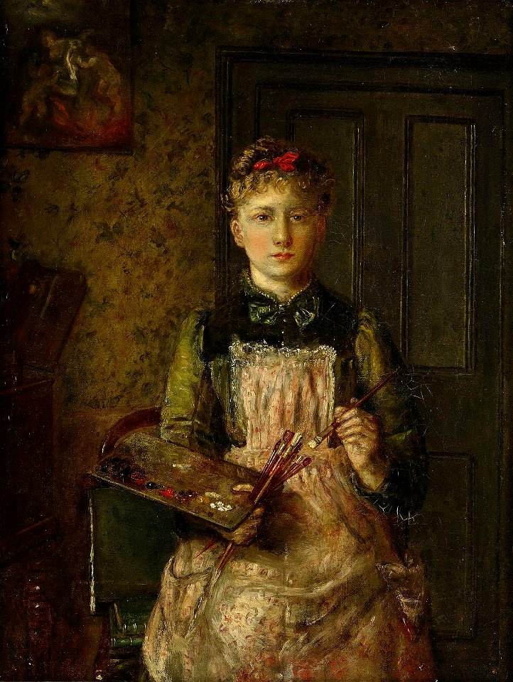 Valentine Cameron Prinsep - The artist with his palette (1874)