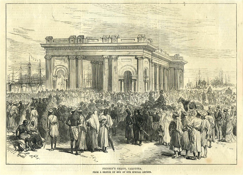 Prinsep's Ghaut, from the Illustrated London News, 1876 (larger)