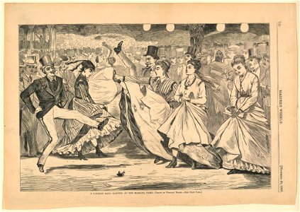 Print, A Parisian ball Dancing at the Mabille, Paris, Harper's Weekly, November 1867 (CH 18606349)