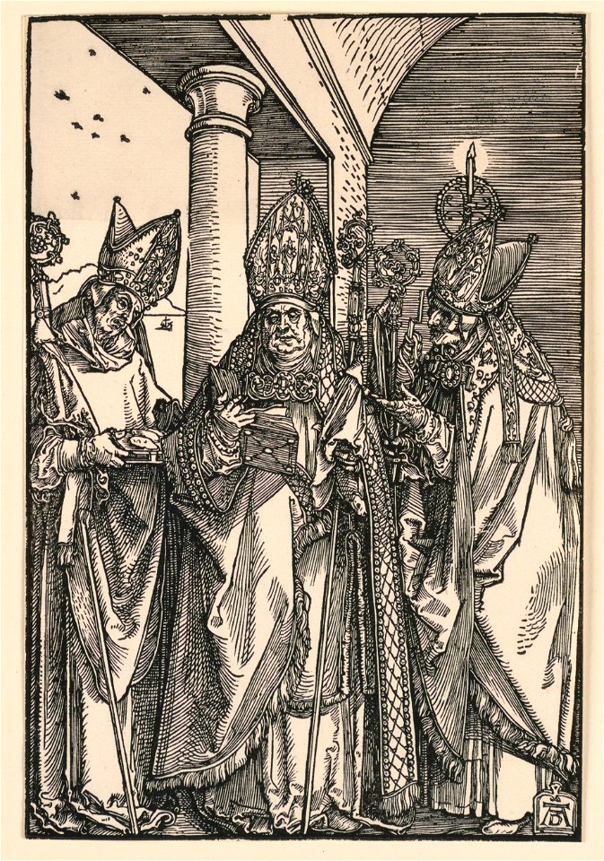 Print, Bishops Nicholas, Ulric, Erasmus, ca. 1508 (CH 18384743-2)