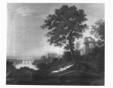 Princess Victoria, Duchess of Kent (1786-1861) - A Classical Landscape with Figures - RCIN 404026 - Royal Collection