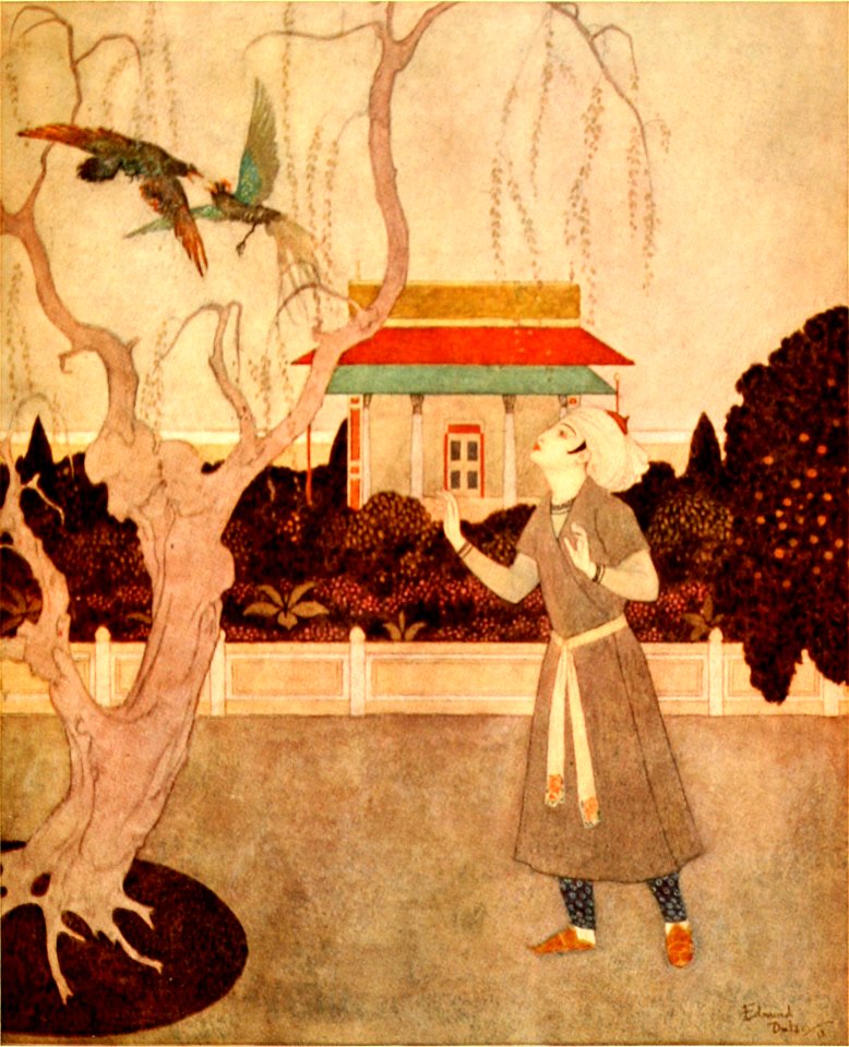 Princess Badoura, a tale from the Arabian nights - Dulac color plate facing page 072