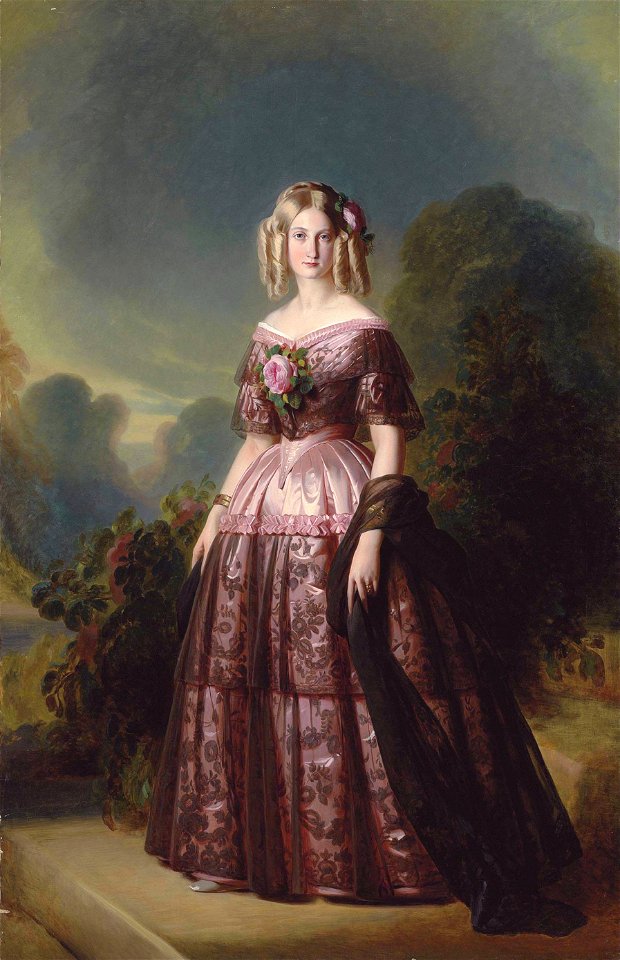 Princess Maria Carolina Augusta of the Two Sicilies (later Duchess of Aumale) from the studio of Franz Xaver Winterhalter (Versailles)