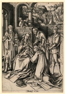 Print, Adoration of Magi, plate 7 from series Life of the Virgin, ca. 1490 (CH 18420587-2)