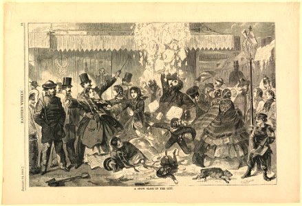 Print, A snow slide in the city, Harper's Weekly, January 1860 (CH 18423071)