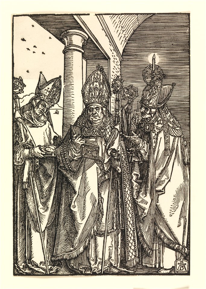 Print, Bishops Nicholas, Ulric, Erasmus, ca. 1508 (CH 18384743)
