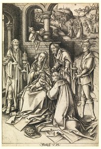 Print, Adoration of Magi, plate 7 from series Life of the Virgin, ca. 1490 (CH 18420587)