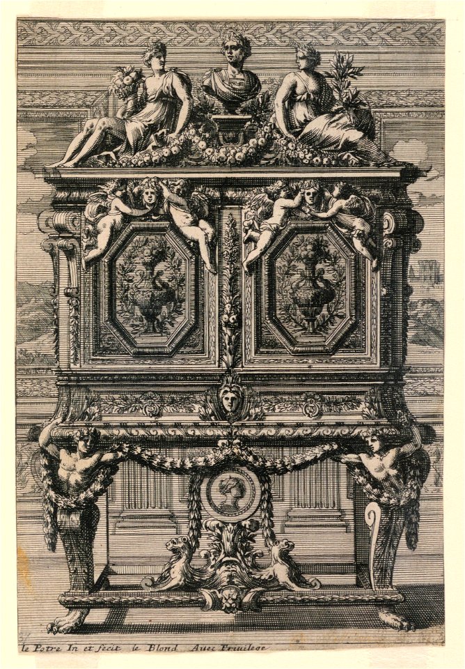 Print, Cabinet on Stand, ca. 1675 (CH 18218221)