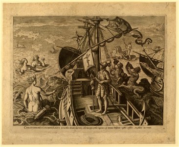 Print, Christopher Columbus, ca. 1575 (CH 18606475). Free illustration for personal and commercial use.