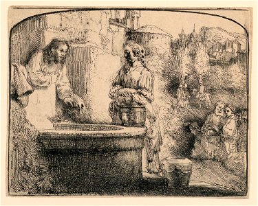 Print, Christ and the Woman of Samaria, 1657–58 (CH 18097091-2)