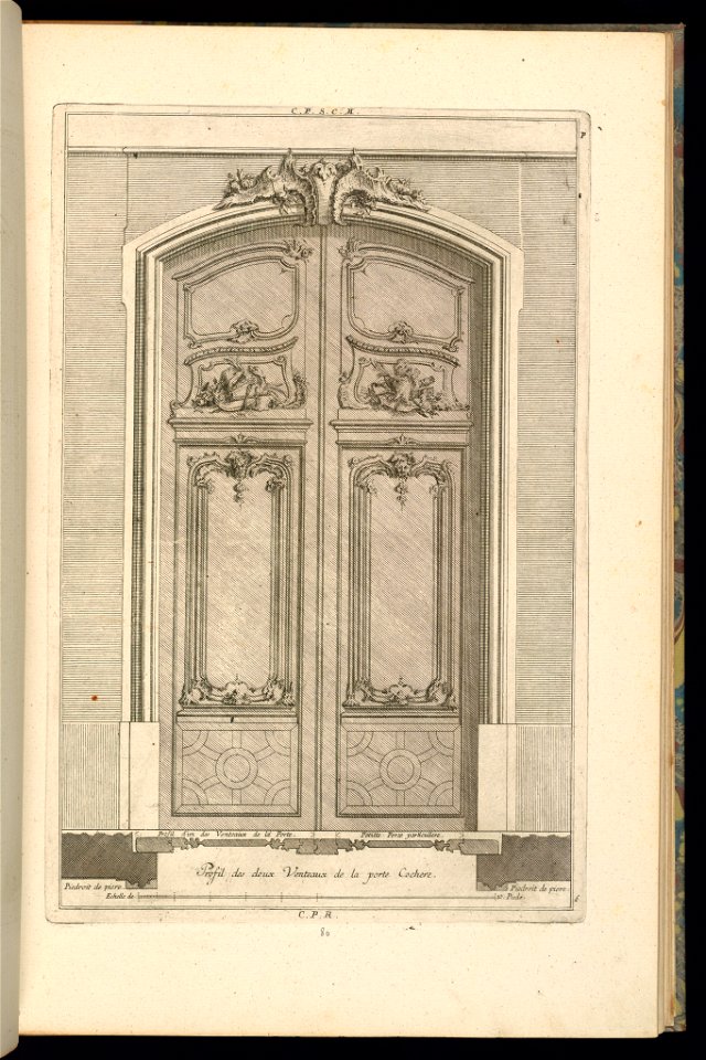 Print, Elevation and Plan of a Portal, 1745 (CH 18242373)