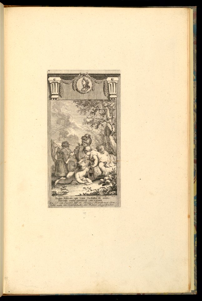 Print, Design for a Book Illustration with Children Playing with a Canon, 1745 (CH 18241829)