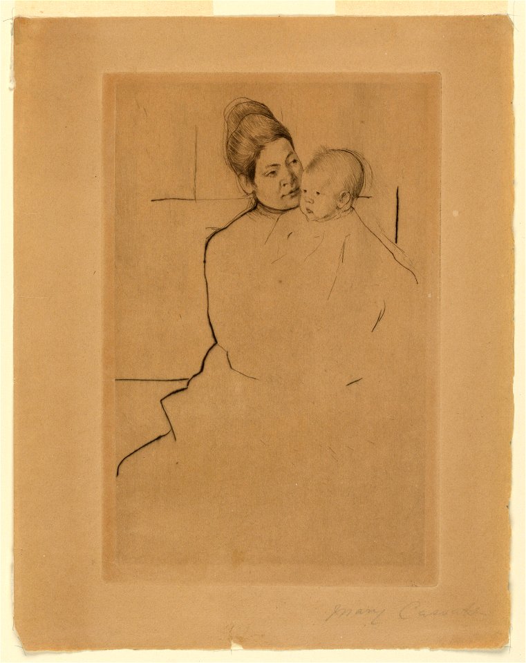Print, Gardner (Cassatt) Held by His Mother, ca. 1889 (CH 18103393-2)