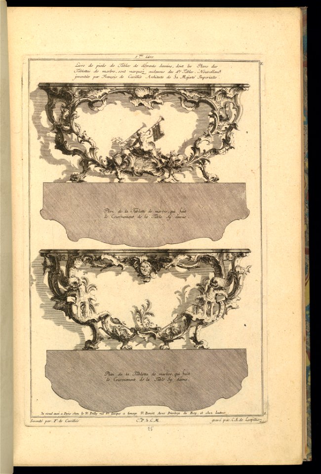 Print, Deux diferents desseins de Tables, 1745 (CH 18241989)