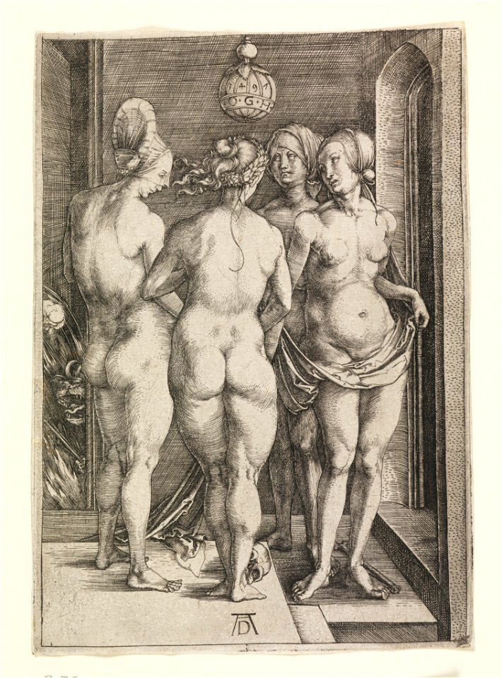 Print, Four Nude Women (The Four Witches), 1497 (CH 18383911)