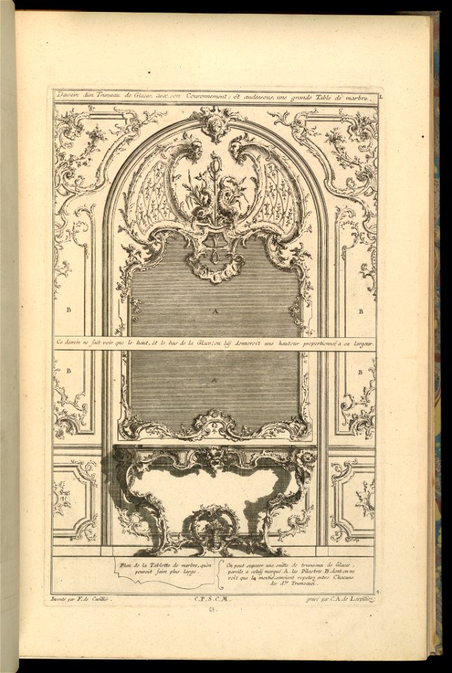 Print, Design for Upper Part of a Trumeau with a Mirror and a Console Table, 1745 (CH 18242249)