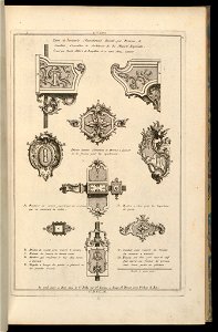 Print, Divers desseins d'ornemens de Bronze, a Lusage-de la ferrure pour les apartemens., 1745 (CH 18242079)