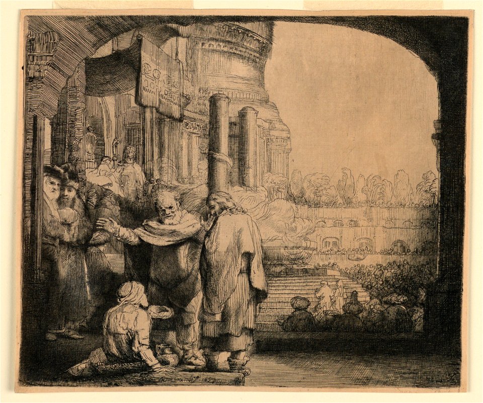 Print, Peter and John at the Gate of the Temple, 1659 (CH 18097129-2)