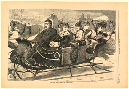 Print, Christmas Belles, Harper's Weekly, January 1869 (CH 18606355)