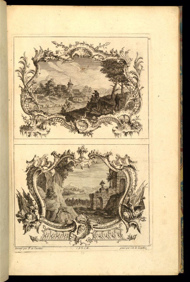 Print, Design for Two Cartouches, 1745 (CH 18241981)