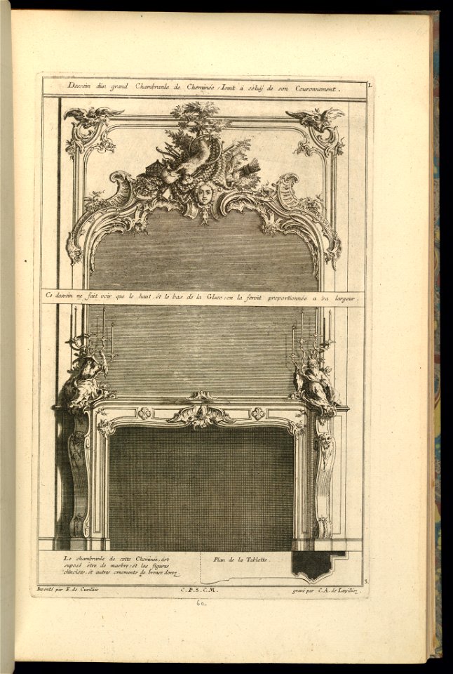 Print, Design for Upper Part of a Mirror and Chimney Piece, 1745 (CH 18242241)