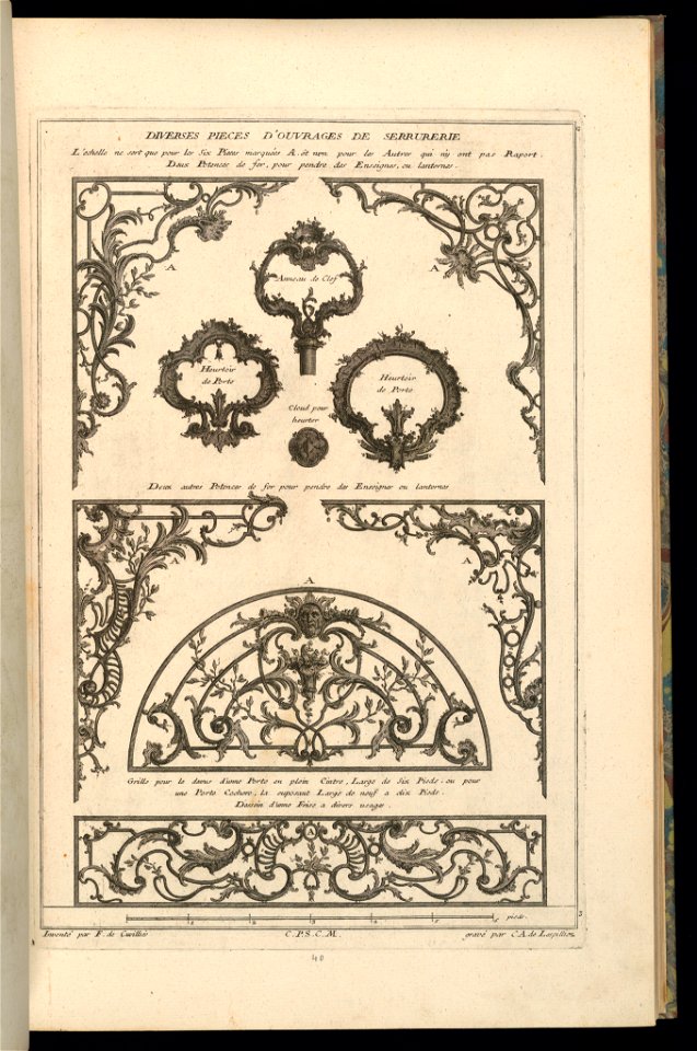 Print, Diverses Pieces d'Ouvrages de Serrurerie, 1745 (CH 18242099)