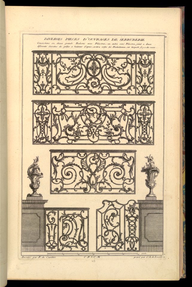 Print, Diverses Pieces d'Ouvrages de Serrurerie, 1745 (CH 18242133)