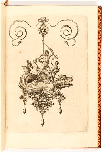 Print, Plate 6, from Bullarum Inaurium etc. Archetypi Artificiosi Pars Altera (Pendants, Earrings, etc. Designs of the Most Skillful Nature, Part Two), 1582 (CH 18286055-2)