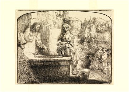 Print, Christ and the Woman of Samaria, 1658 (CH 18612659)