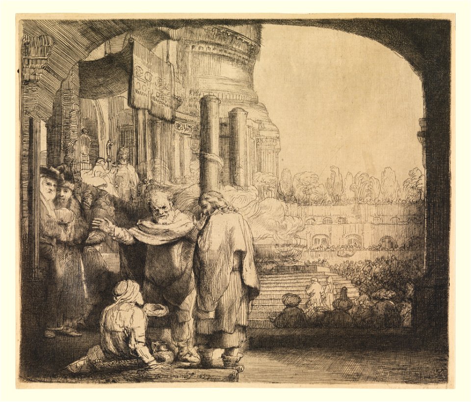 Print, Peter and John at the Gate of the Temple, 1659 (CH 18097129)