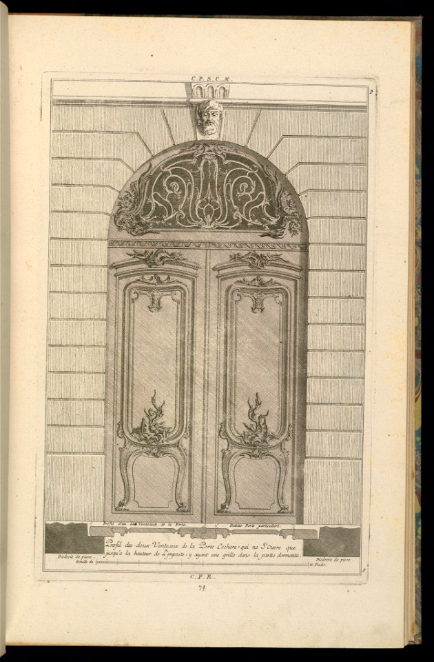 Print, Elevation and Plan of a Portal, 1745 (CH 18242367)