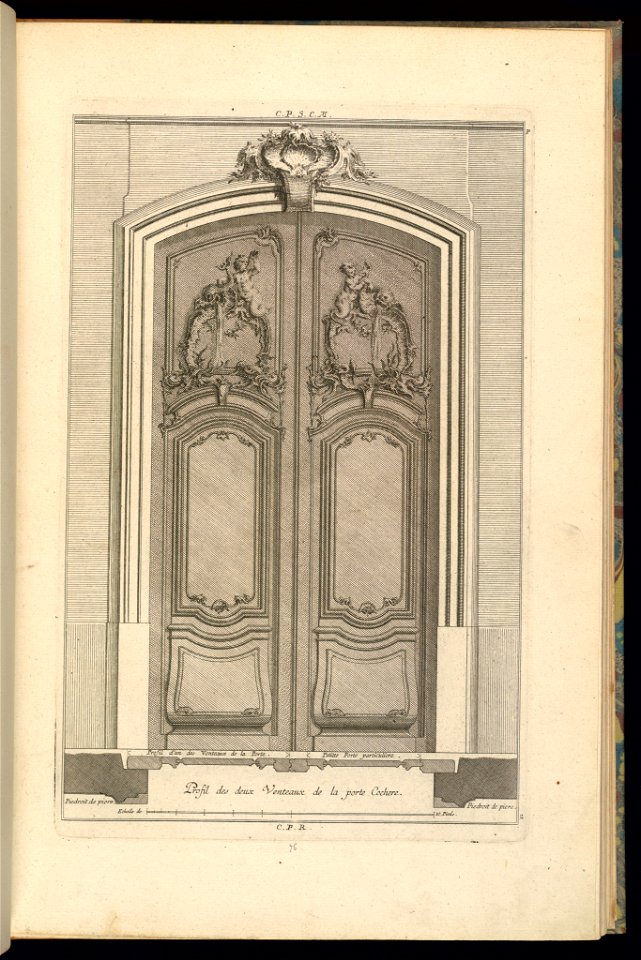 Print, Elevation and Plan of a Portal, 1745 (CH 18242341)