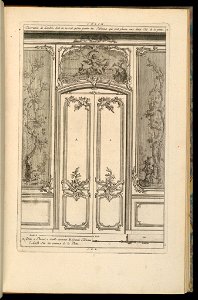 Print, Design for Wainscoting with a Double Door and Dessus de Porte, 1745 (CH 18242393)