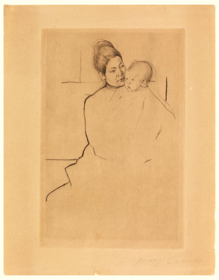 Print, Gardner (Cassatt) Held by His Mother, ca. 1889 (CH 18103393)