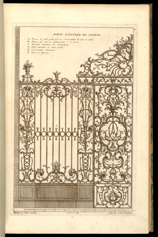 Print, Porte d'Entrée de Choeur, 1745 (CH 18242107)