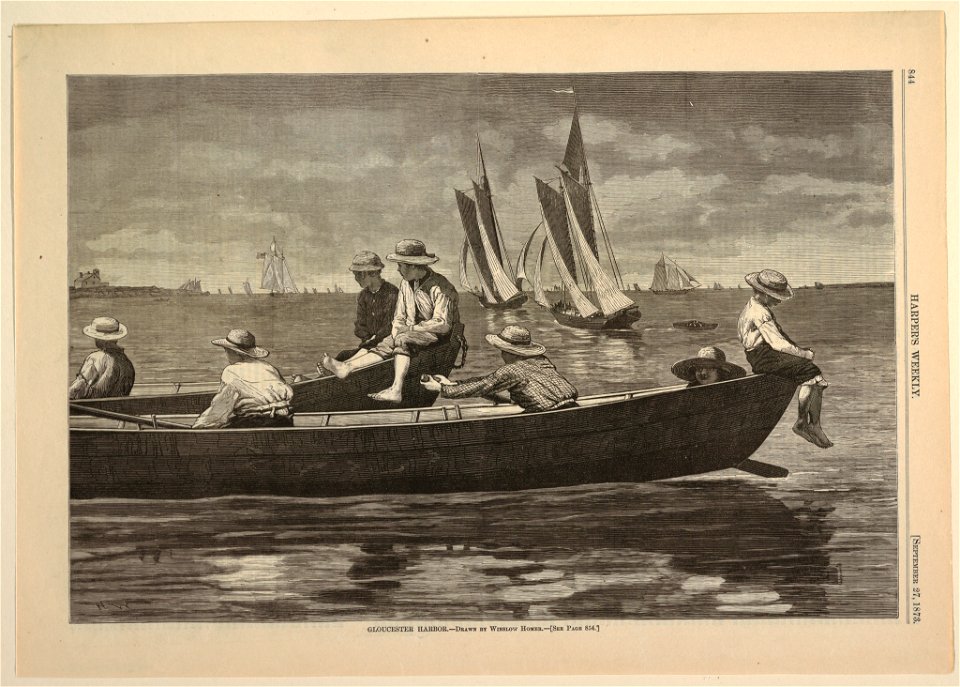 Print, Gloucester Harbor, from Harper's Weekly, September 27, 1873, p. 844, September 27, 1873 (CH 18389807)