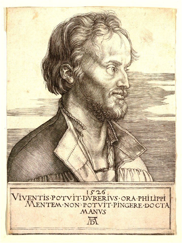 Print, Portrait of Philip Melancthon, 1526 (CH 18386289)